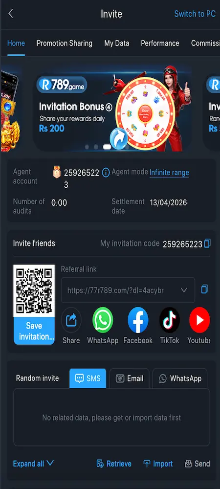 R789 game invitation